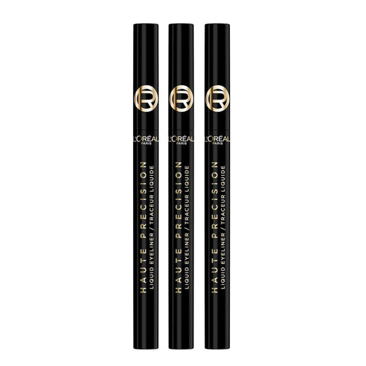 3pk L'Oreal Paris Haute Precision Liquid Eyeliner Noir Silk - Black