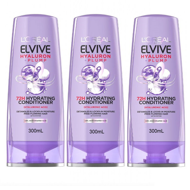 6pk L'Oreal Paris Hyaluron Plump Shampoo and Conditioner Set 300mL