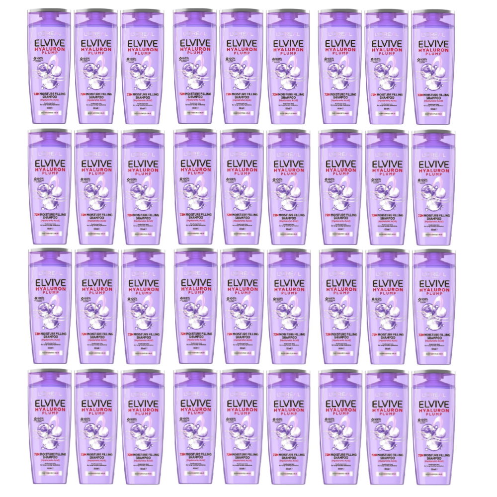 36pk L'Oreal Paris Hyaluron Plump Shampoo Dehydrated Hair 300ml