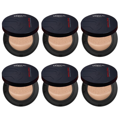 6x L'Oreal Paris Infallible 24H Fresh Wear Cushion Foundation 140 Neutral 11g