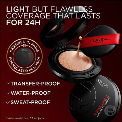 L'Oreal Paris Infallible 24H Fresh Wear Cushion Foundation 20 Cool 11g