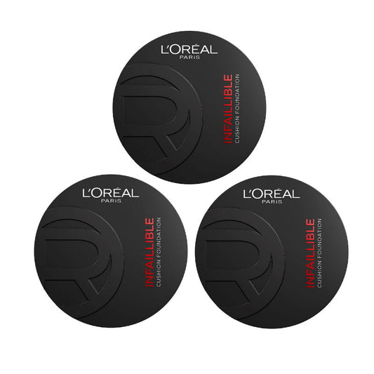 3x L'Oreal Paris Infallible 24H Fresh Wear Cushion Foundation 260 Warm 11g