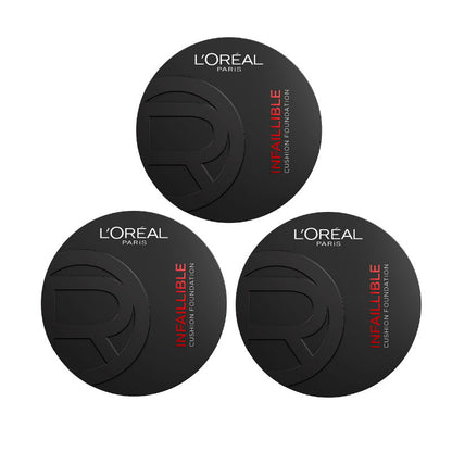 3x L'Oreal Paris Infallible 24H Fresh Wear Cushion Foundation 250 Neutral 11g