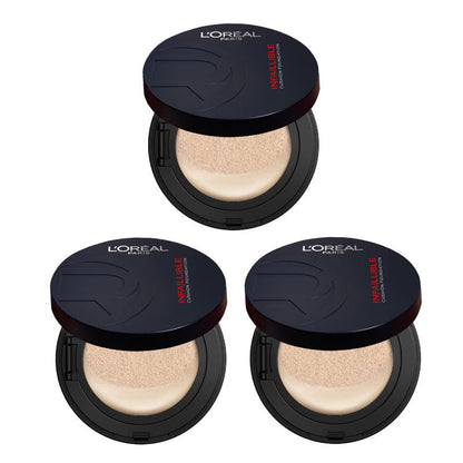 3x L'Oreal Paris Infallible 24H Fresh Wear Cushion Foundation 20 Cool 11g
