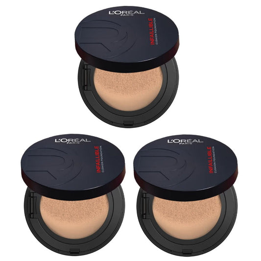 3x L'Oreal Paris Infallible 24H Fresh Wear Cushion Foundation 250 Neutral 11g