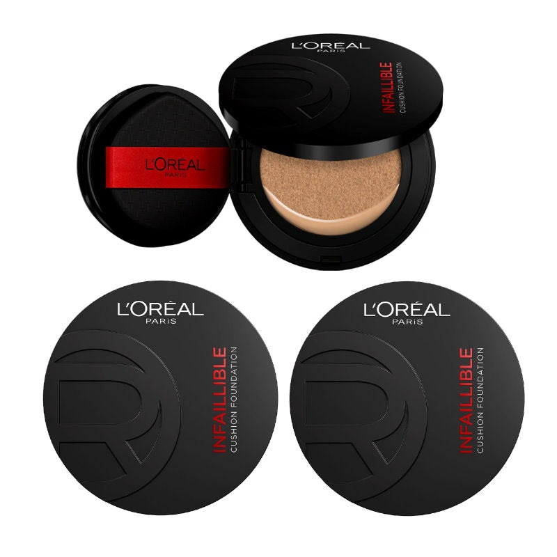 3x L'Oreal Paris Infallible 24H Fresh Wear Cushion Foundation 260 Warm 11g