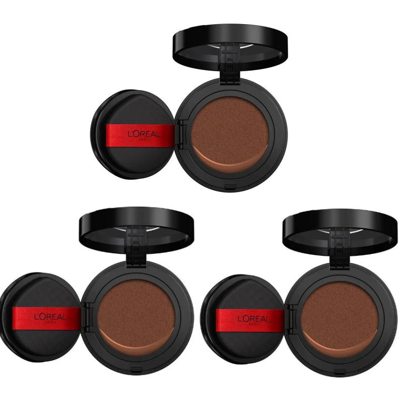 3x L'Oreal Paris Infallible 24H Fresh Wear Cushion Foundation 384 Neutral 11g