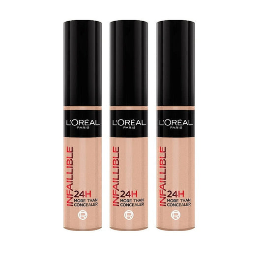 3x L'Oreal Paris Infallible 24H Full Coverage More Than Concealer 326 Vanilla 11ml