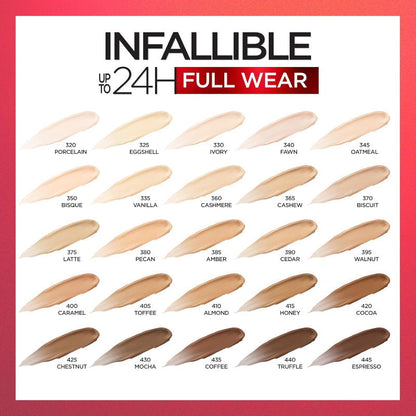 6x L'Oreal Paris Infallible 24H Full Coverage More Than Concealer 11ml 322 Ivory