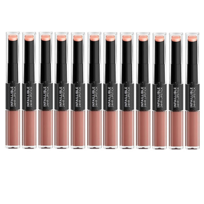 12x L'Oreal Paris Infallible 2 Step Lipstick 113 Invincible Sable