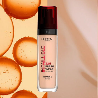 48pk L'Oreal Paris Infallible 32H Fresh Wear Foundation SPF 25 30ml - 145 Cool Rose