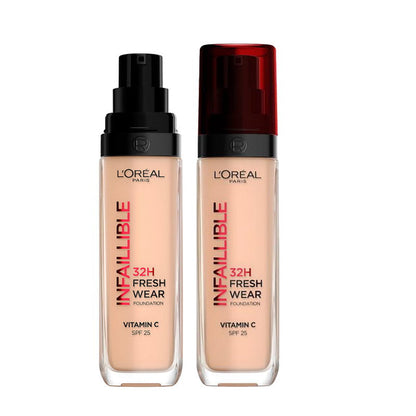 12x L'Oreal Paris Infallible 32H Fresh Wear Foundation SPF 25 30ml - 145 Cool Rose
