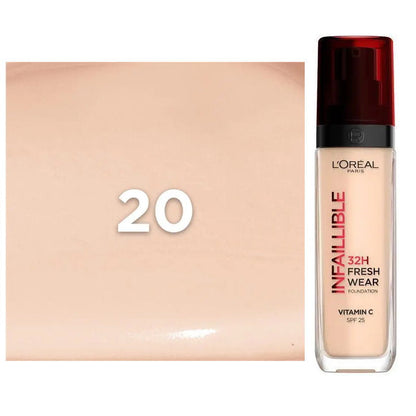 12x L'Oreal Paris Infallible 32H Freshwear Foundation 30ml Shade 20 Neutral