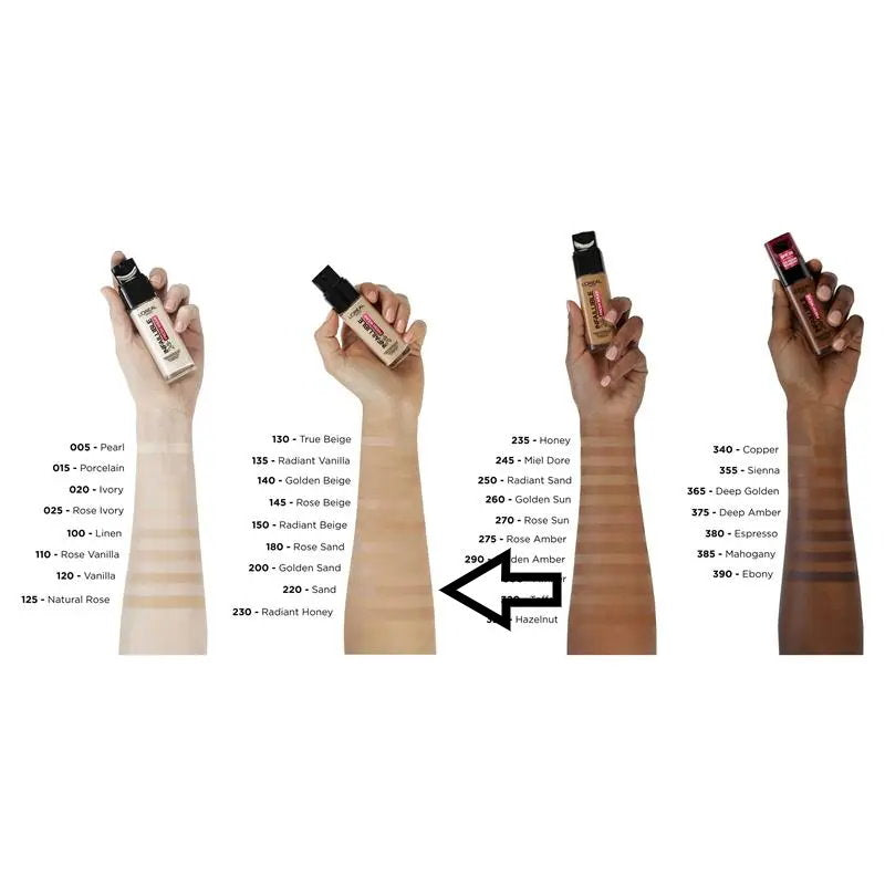 12x L'Oreal Paris Infallible 32H Freshwear Foundation 30ml 220 Sand / Neutral Undertone