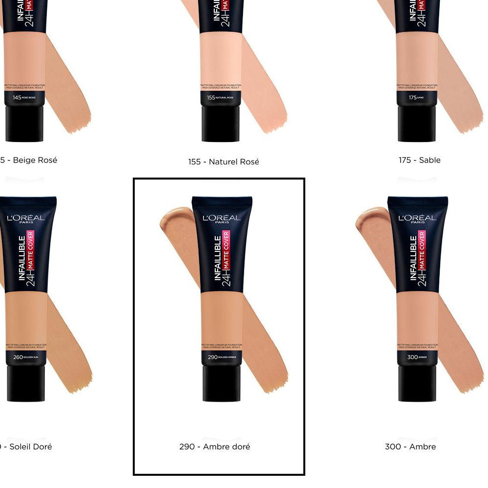 12x L'Oreal Paris Infaillible 32H Matte Cover Foundation 30ml 290 Neutral Undertone