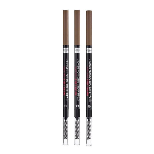 3x L'Oreal Paris Infallible Brows 24H Micro Precision Pencil 3.0 Brunette