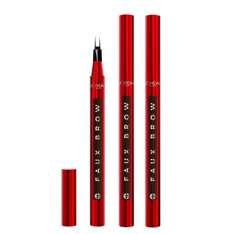 3x L'Oreal Paris Infallible Faux Brow Eyebrow Pen 1ml Dark Brunette