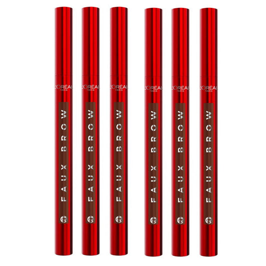 6x L'Oreal Paris Infallible Faux Brow Eyebrow Pen 1ml Light Brunette