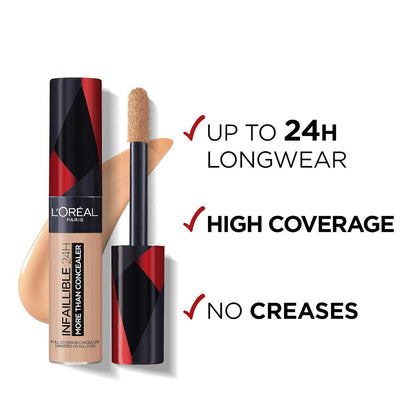 3x L'Oreal Paris Infallible More Than Concealer 11ml 325 Bisque