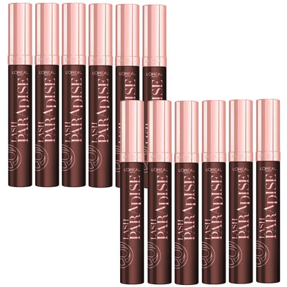 Free Shipping 12x L'Oreal Paris Lash Paradise Mascara Black Brown - Makeup Warehouse Australia