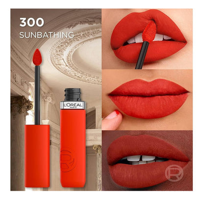 12x L'Oreal Paris Le Matte Resistance Liquid Lipstick 5ml 300 Sunbathing