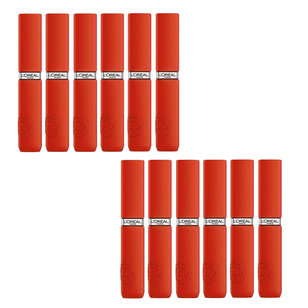 12x L'Oreal Paris Le Matte Resistance Liquid Lipstick 5ml 300 Sunbathing
