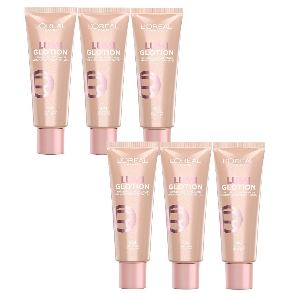 6x L'Oreal Paris Lumi Glotion 40ml - 902 Light Glow