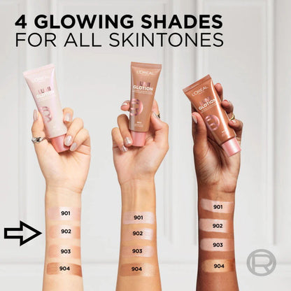 6x L'Oreal Paris Lumi Glotion 40ml - 902 Light Glow