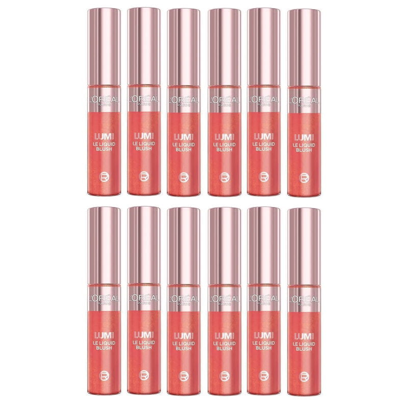 12x L'Oreal Paris Lumi Le Liquid Blush 10ml 625 Gold Pink
