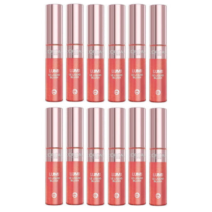12x L'Oreal Paris Lumi Le Liquid Blush 10ml 625 Gold Pink