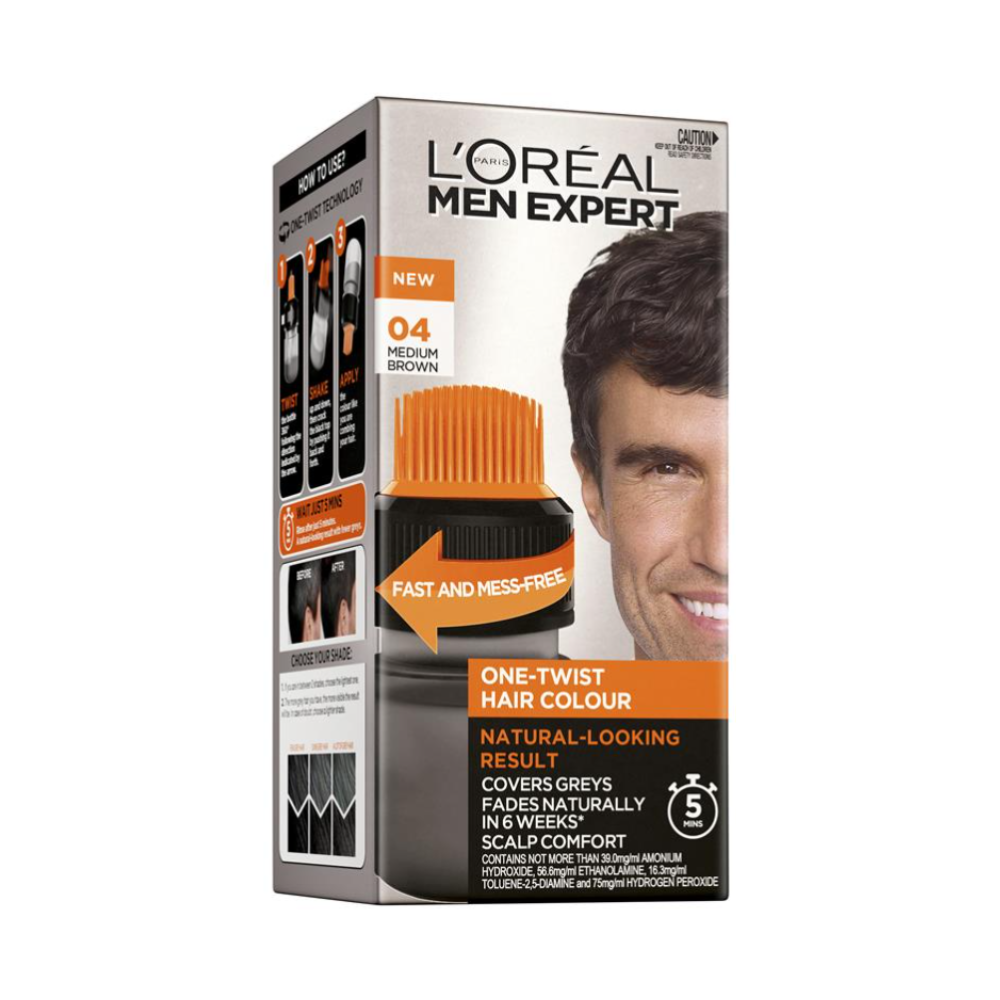 12x L'Oreal Paris Men Expert Hair Colour 04 Medium Brown