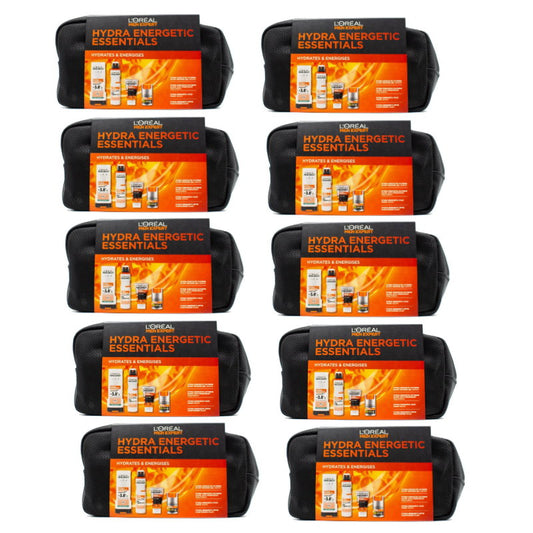 Multiple L'Oreal Hydra Energetic Essentials sets on a white background