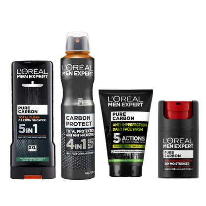 6x L'Oreal Paris Men Expert Pure Carbon Essentials 5 Piece Set