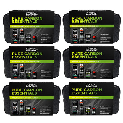 6x L'Oreal Paris Men Expert Pure Carbon Essentials 5 Piece Set
