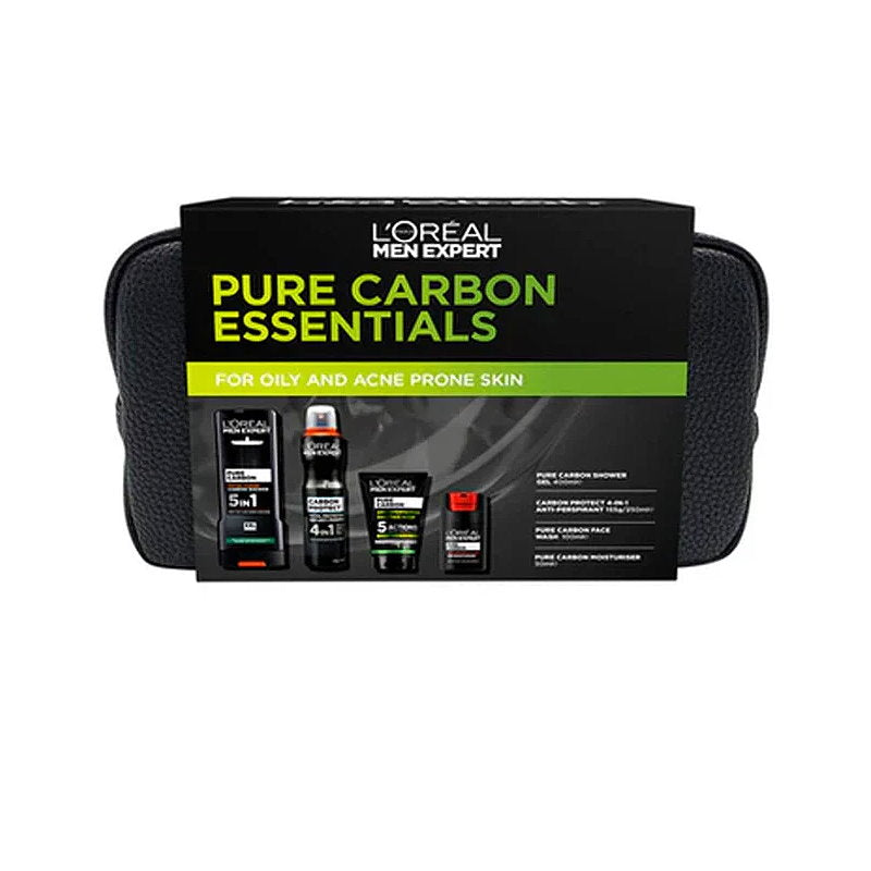 3x L'Oreal Paris Men Expert Pure Carbon Essentials 5 Piece Set