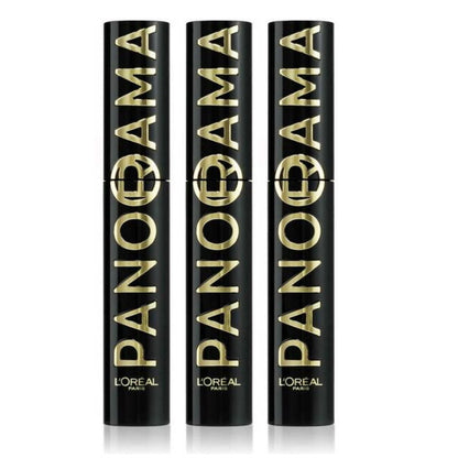 3x L'Oreal Paris Panorama Mascara All Night Black