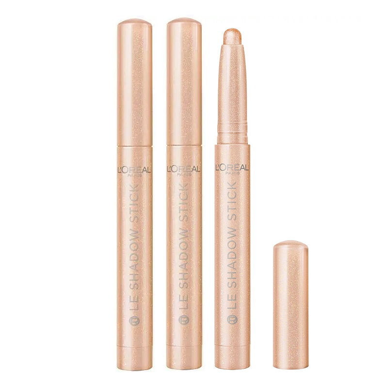 L'Oreal Le Shadow Stick makeup products on a white background