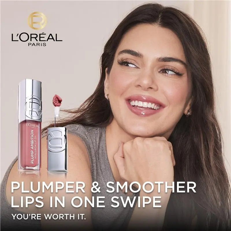 3x L'Oreal Paris Plump Ambition Hyaluron Lip Oil 641 Latte Glace 5ml