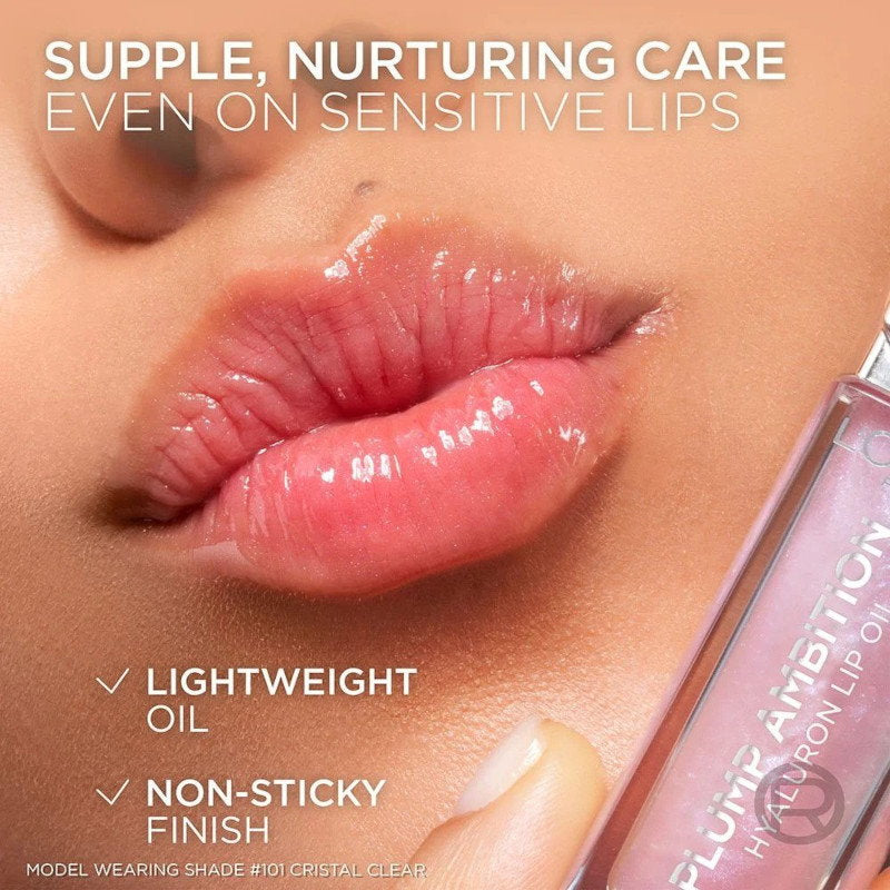 3x L'Oreal Paris Plump Ambition Hyaluron Lip Oil 380 Rouge In Love 5ml