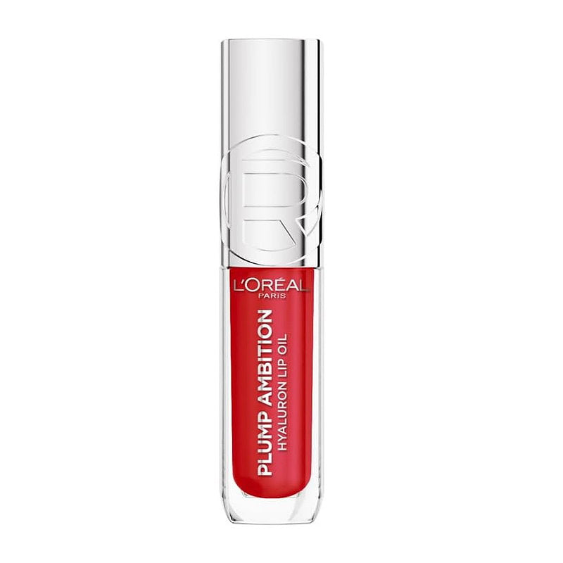 3x L'Oreal Paris Plump Ambition Hyaluron Lip Oil 380 Rouge In Love 5ml