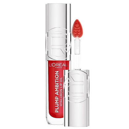 3x L'Oreal Paris Plump Ambition Hyaluron Lip Oil 380 Rouge In Love 5ml