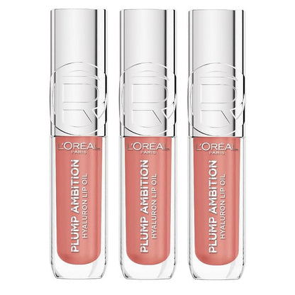 3x L'Oreal Paris Plump Ambition Hyaluron Lip Oil 601 Worth It 5ml