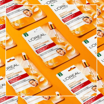 10x L'Oreal Paris Revitalift Clinical Vitamin C Brightening Serum Sheet Mask