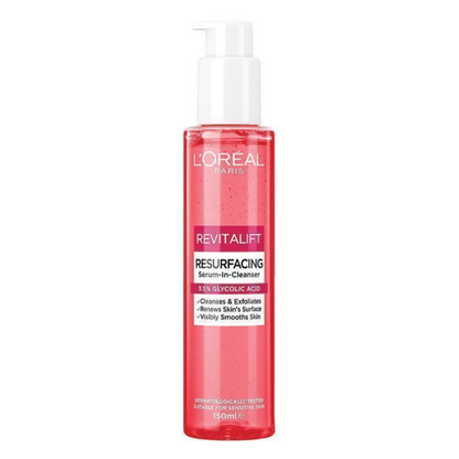 6x L'Oreal Paris Revitalift Resurfacing Serum in Cleanser 150ml