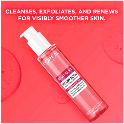 6x L'Oreal Paris Revitalift Resurfacing Serum in Cleanser 150ml
