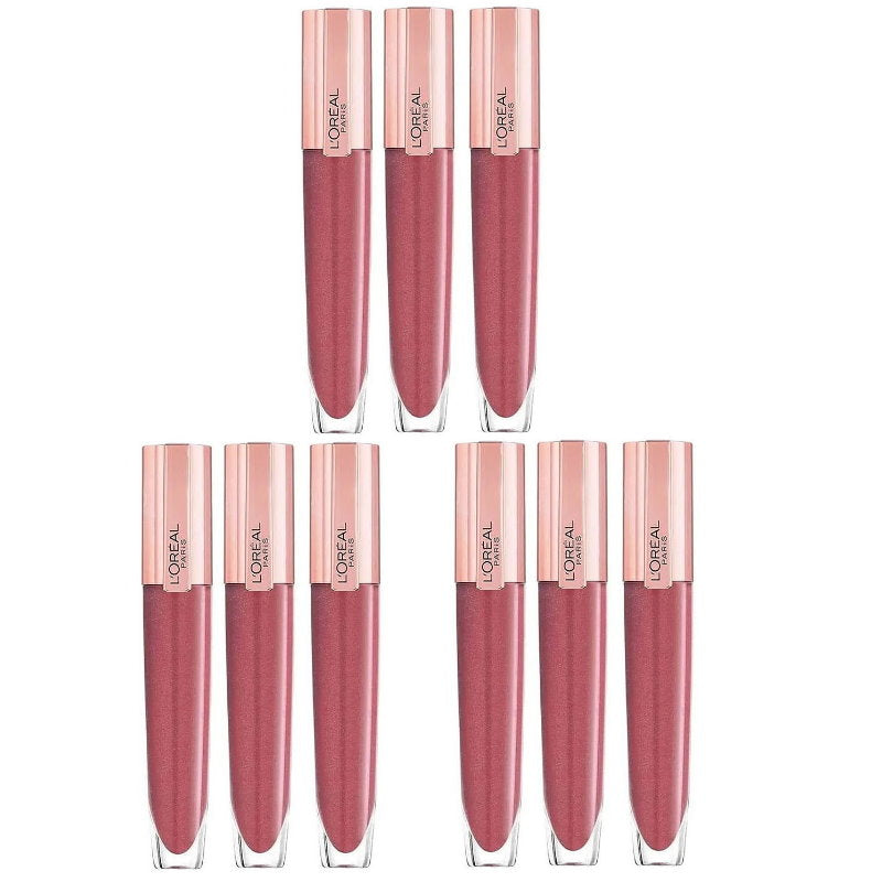 9x L'Oreal Paris Rouge Signature Plump Lip Gloss 7ml 404 I Assert