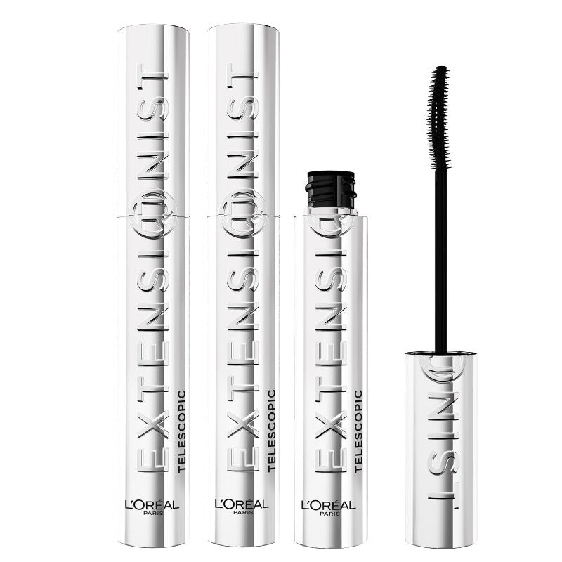3x L'Oreal Paris Telescopic Extensionist Lengthening Mascara Black 9.9ml