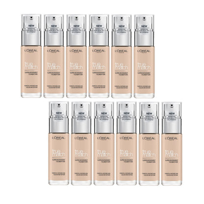 12x L'Oreal Paris True Match Liquid Foundation 2.R/2.C Cool Rose