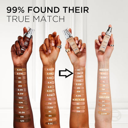 6x L'Oreal Paris True Match Liquid Foundation 3.N Neutral Undertone