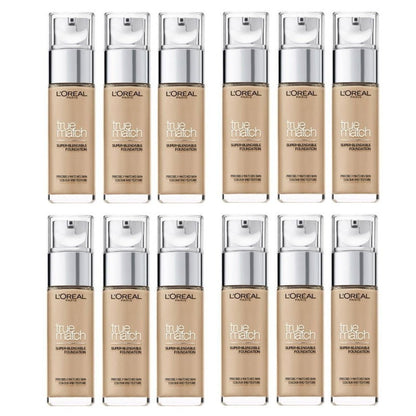 12x L'Oreal Paris True Match Liquid Foundation 3.N Neutral Undertone